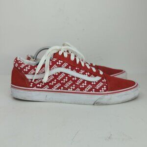 Vans Red Classic / Checkerboard Old Skool Sneakers, Men's 13